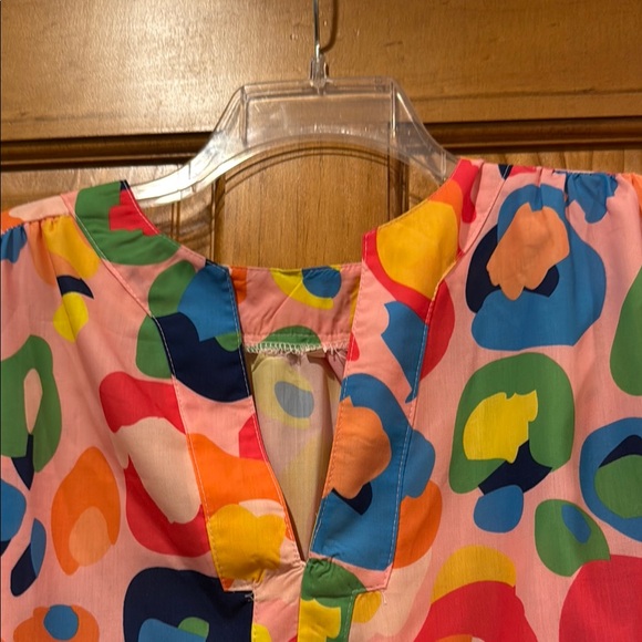 Colorful Kids Ruffle Sleeve Top - Picture 2 of 4